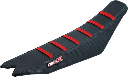 CROSS X SEAT COVER, BLACK/BLACK/RED (STRIPES) M9113BRB