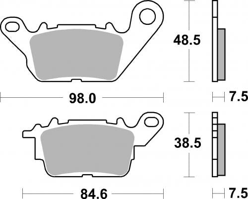 SBS 226CT BRAKE PADS ORGANIC