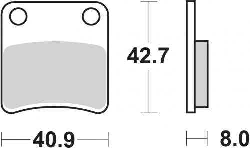 SBS 115HF BRAKE PADS ORGANIC