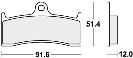SBS 779DC BRAKE PADS ORGANIC RACING