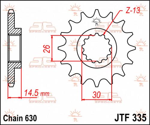 JT SPROCKETS 335-15 FRONT SPROCKET