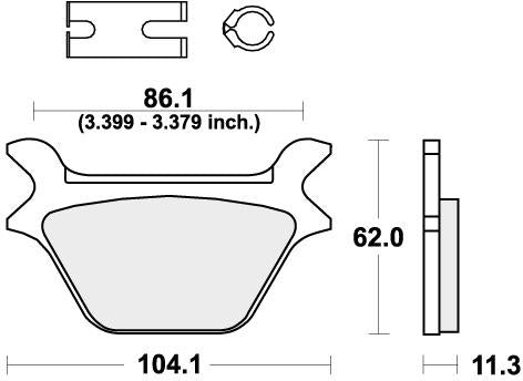 SBS 669H.HF BRAKE PADS ORGANIC