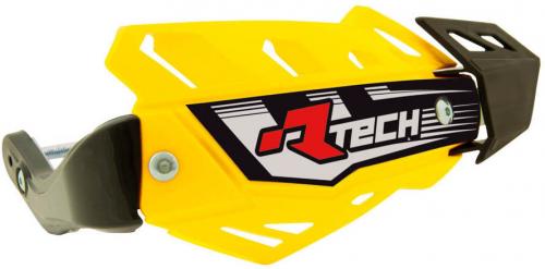 RTECH FLX ATV HANDGUARDS WITH MOUNT KIT YELLOW