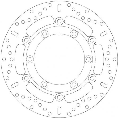 EBC BRAKE DISC MD4132X 6 BUTTON FLOAT ROUND DISC