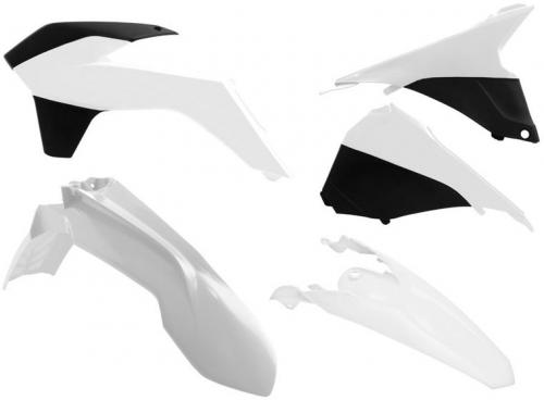 RTECH PLASTICS KIT 5 PCS W/AIRBOX COV KTM WH-BL 563230522