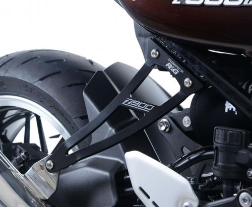 R&G EXHAUST HANGER, BLACK + SILVER BLANKING PLATE