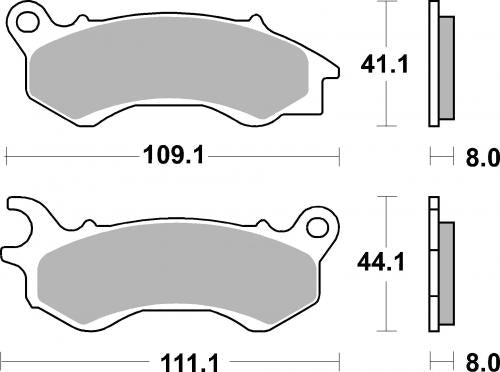 SBS 873HF BRAKE PADS ORGANIC