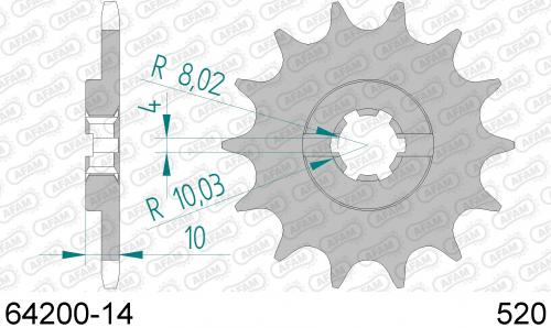 AFAM FRONT 14T, 520 AF16420014