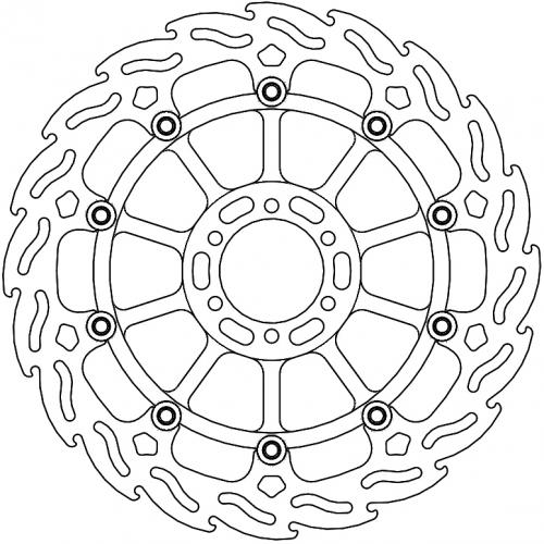 MOTO MASTER 113189, FLAME FLOATING ALU DISC 330