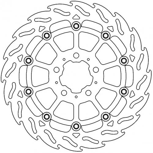 MOTO MASTER 112396, FLAME FLOATING ALU DISC
