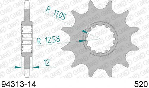 AFAM FRONT 14T, 520 AF19431314