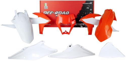 RTECH PLASTICS KIT 6 PCS KTM ORANGE/WHITE (ERZBERG 2021)
