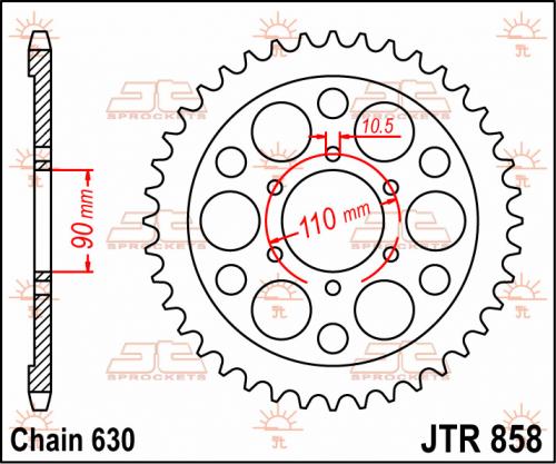 JT SPROCKETS 858-35 REAR SPROCKET
