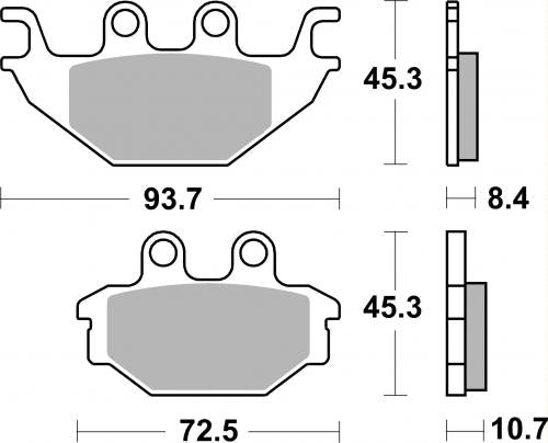 SBS 930H.CT BRAKE PADS ORGANIC