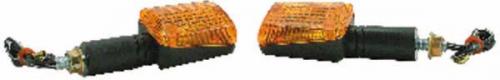ELECTRICAL MINI WINKER LAMP PAIR BLACK LONG