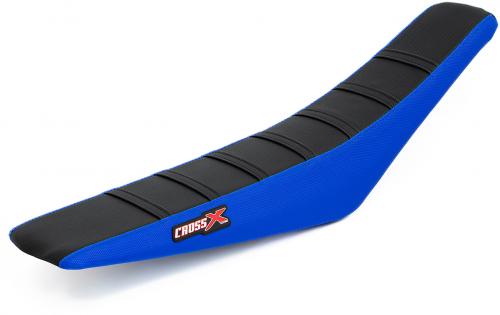 CROSS X SEAT COVER, BLACK-BLUE-BLACK(WITH STRIPES)