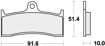 SBS 729DC BRAKE PADS ORGANIC RACING