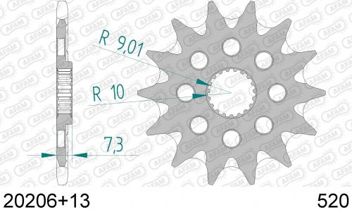AFAM FRONT 13T, 520 AF12020613S