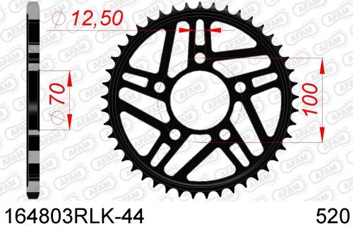 AFAM REAR STEEL 44T, 520 AF2164803RLK44