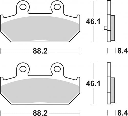 SBS 182MS BRAKE PADS SINTER