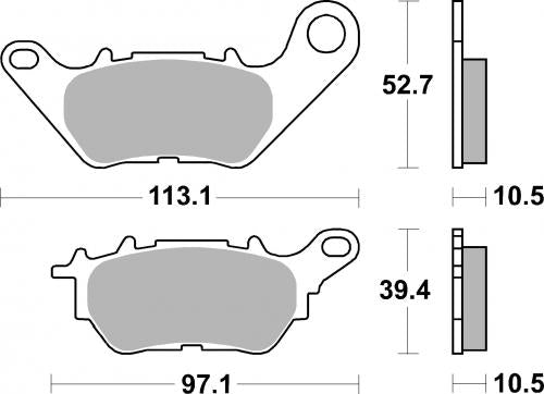 SBS 230CT BRAKE PADS ORGANIC