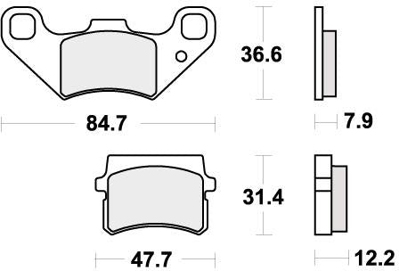 SBS 855HF BRAKE PADS ORGANIC