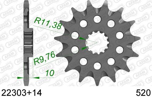 AFAM FRONT 14T, 520 AF12230314S