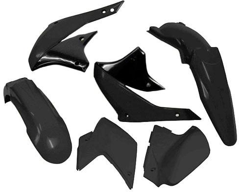 RTECH PLASTICS KIT 4 PCS KAWASAKI BLACK