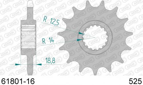 AFAM FRONT 16T, 525 AF16180116