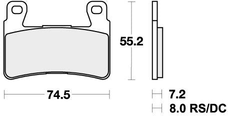 SBS 734DC BRAKE PADS ORGANIC RACING