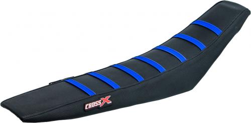 CROSS X SEAT COVER, BLACK-BLACK-BLUE(WITH STRIPES) M6223BBBL