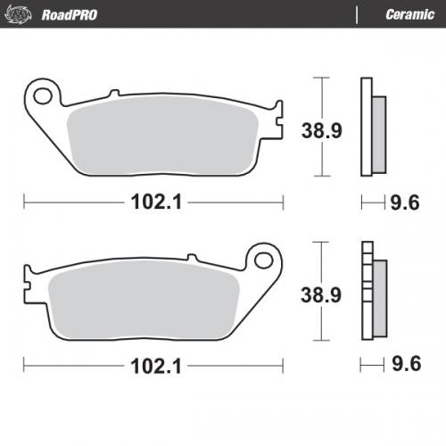 MOTO MASTER 402604, BRAKE PADS ORGANIC