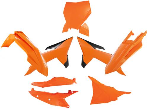 RTECH PLASTIC KIT 6 PCS KTM KTM ORANGE-BLACK RKITKTMAR0Z25