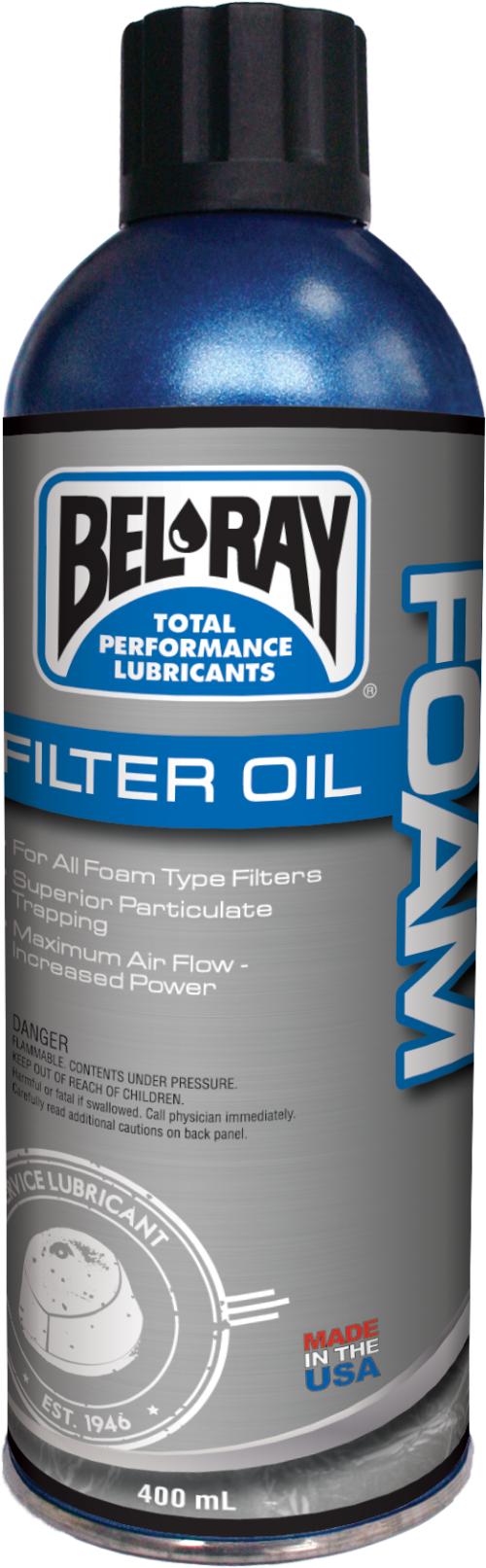 BEL-RAY FOAM FILTER OIL 400ML (SPRAY)