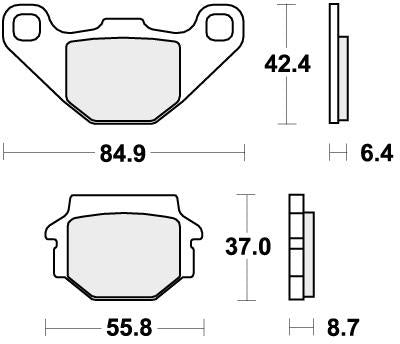 SBS 541HF BRAKE PADS ORGANIC