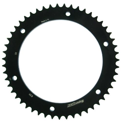 SUPERSPROX SUPERSPROX REAR STEEL 51T, BLACK, 428 SU483951B