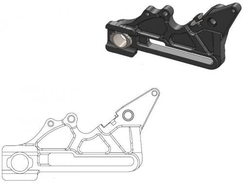 MOTO MASTER 211112, CALIPER ADAPTER BRACKET