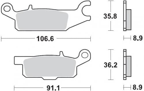 MOTO MASTER 096211, BRAKE PADS SINTER RACING