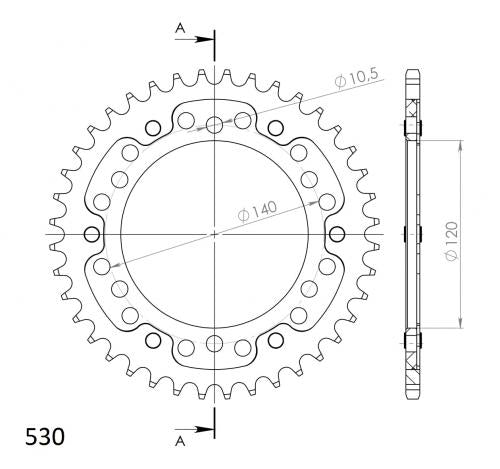 SUPERSPROX SUPERSPROX REAR STEALTH 40T, SILVER, 530 SU649940S