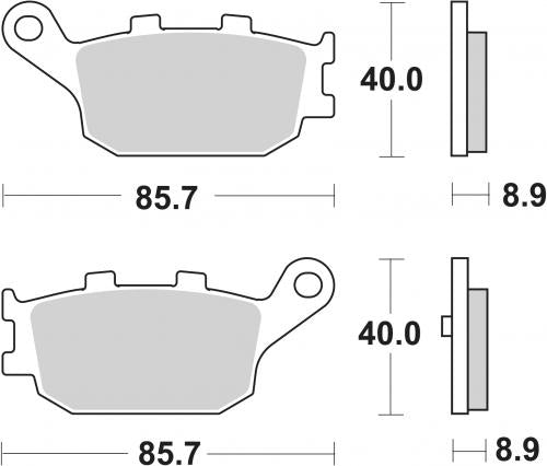 SBS 158MS BRAKE PADS SINTER