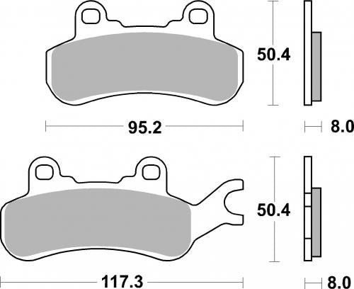 SBS 957PSI BRAKE PADS SINTER EVO
