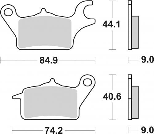 SBS 222CT BRAKE PADS ORGANIC