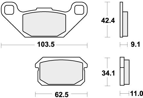 SBS 848HF BRAKE PADS ORGANIC