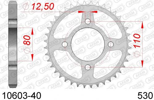 AFAM REAR STEEL 40T, 530 AF21060340