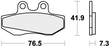 SBS 652HF BRAKE PADS ORGANIC