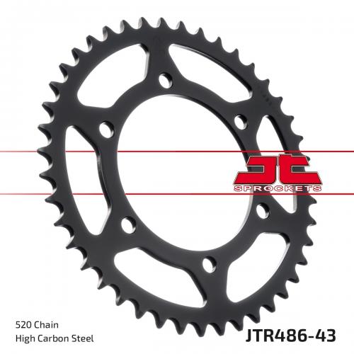 JT SPROCKETS REAR STEEL 43T, 520 JTR048643