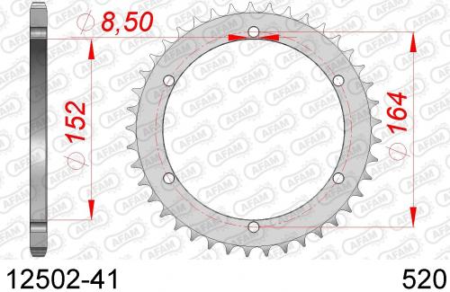 AFAM REAR STEEL 41T, 520 AF21250241
