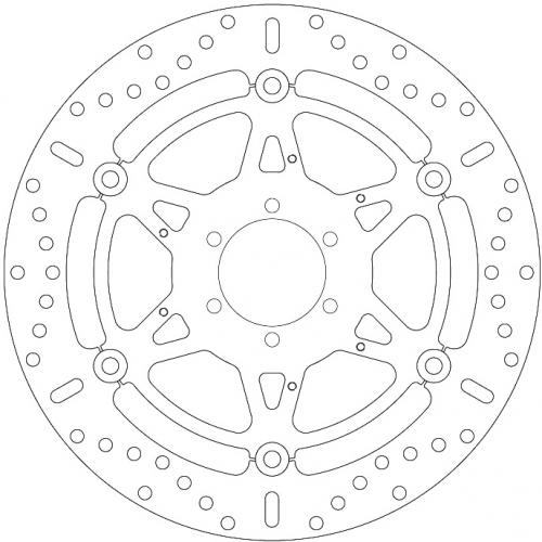 EBC BRAKE DISC MD862X 6 BUTTON FLOAT ROUND DISC