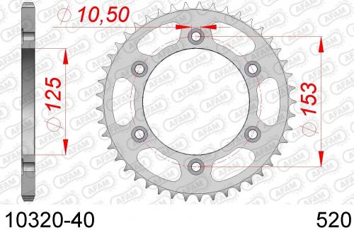 AFAM REAR STEEL 40T, 520 AF21032040