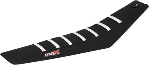 CROSS X SEAT COVER, BLACK-BLACK-WHITE(WITH STRIPES)